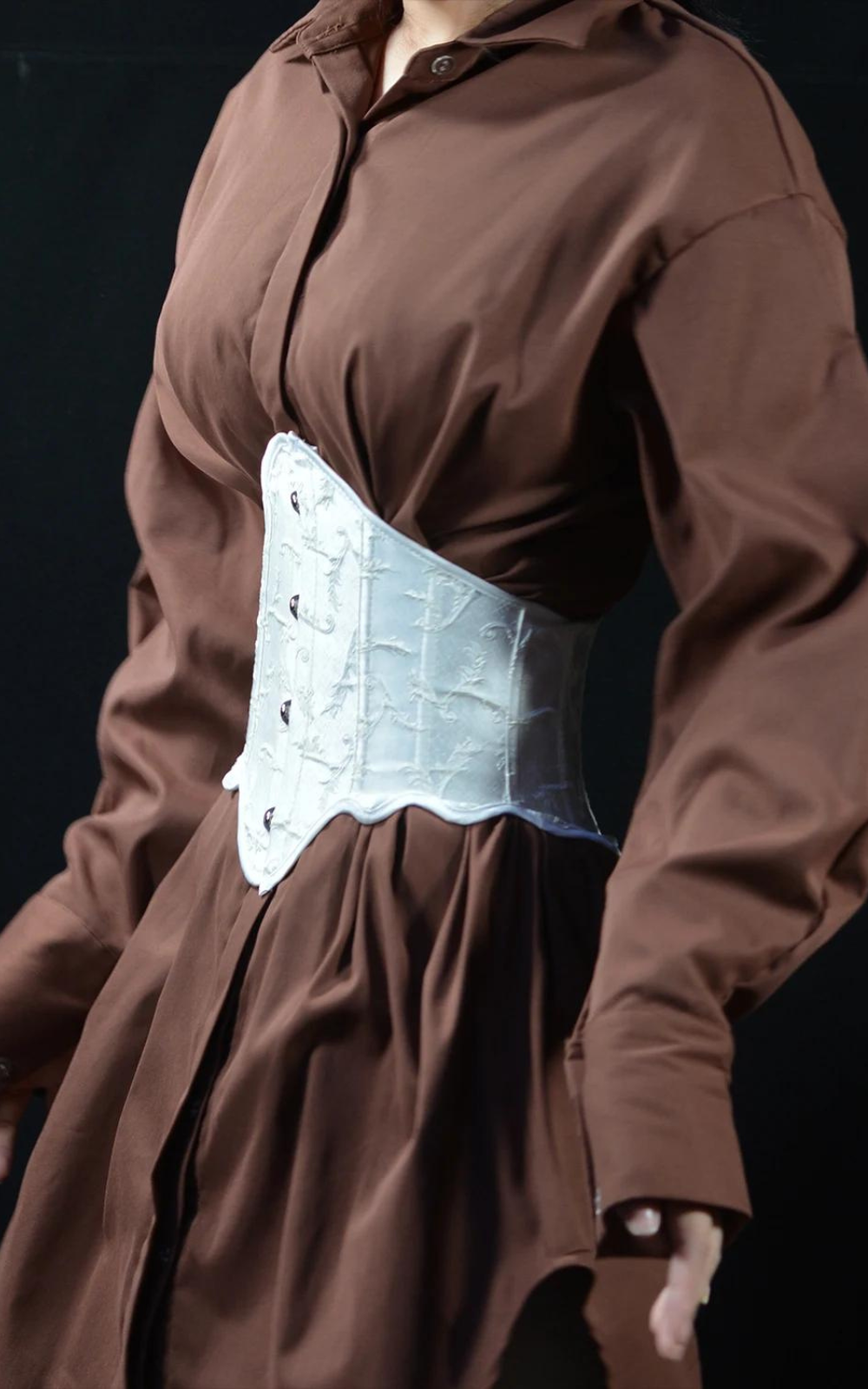 Corset Blanc Ceinture Courte