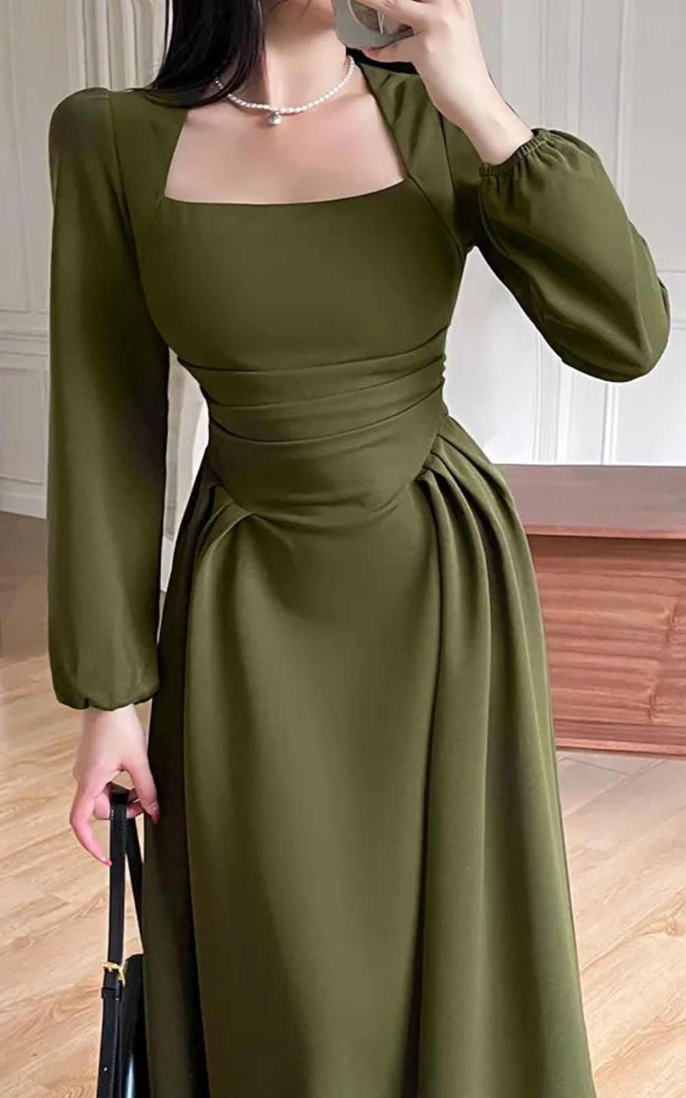 Corset Vert Manche Longue