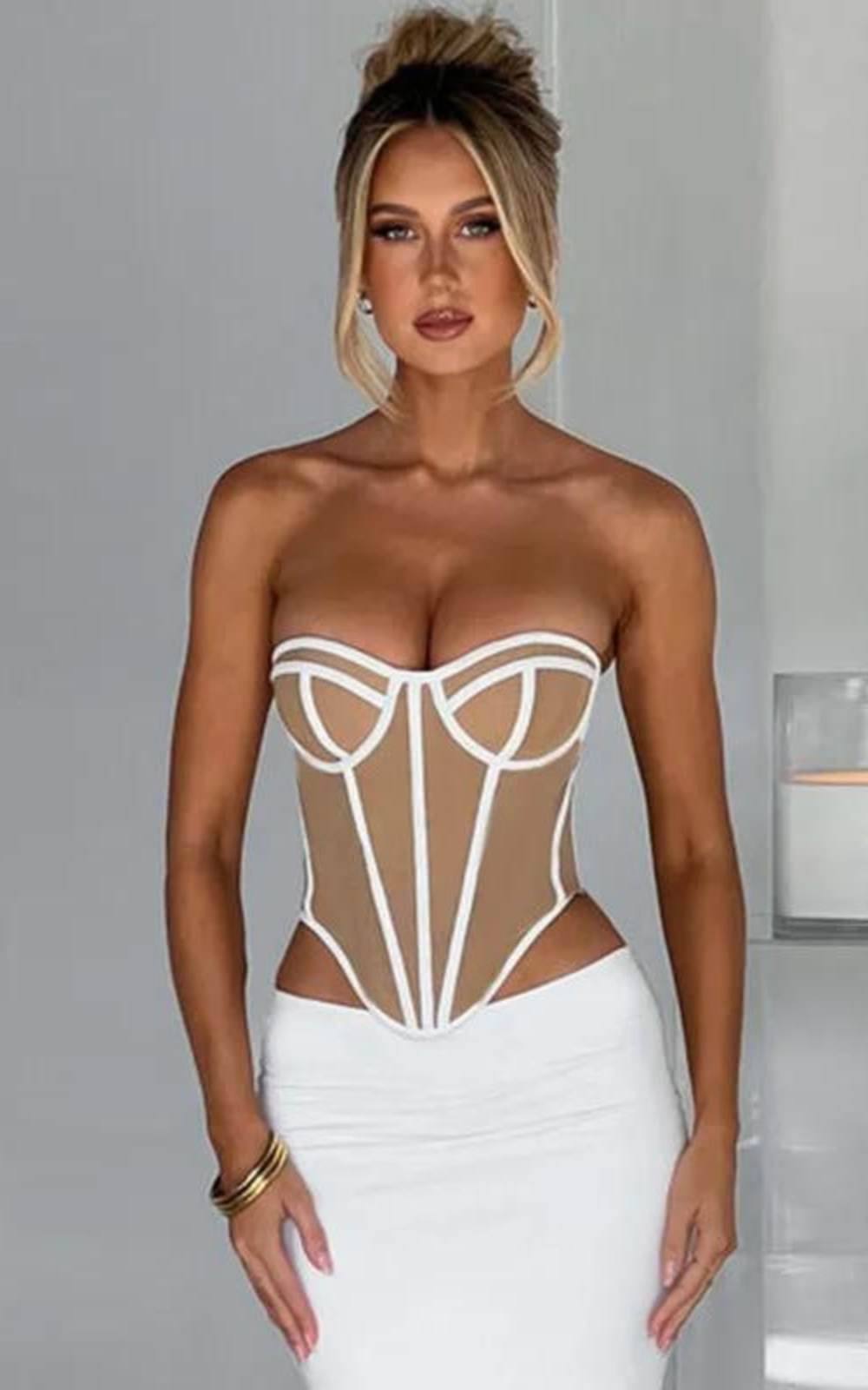 Corset Blanc Top