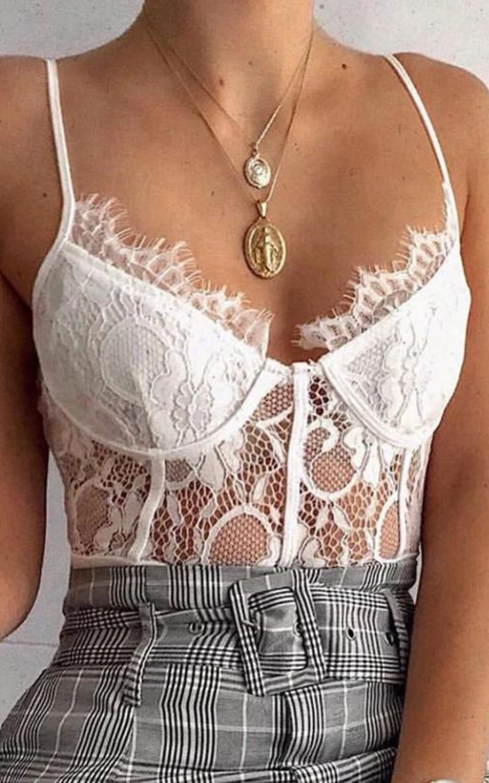 Corset Blanc Dentelle