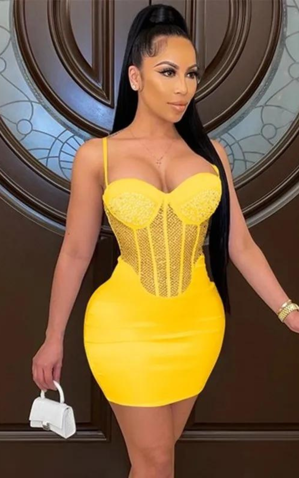 Corset Jaune Robe