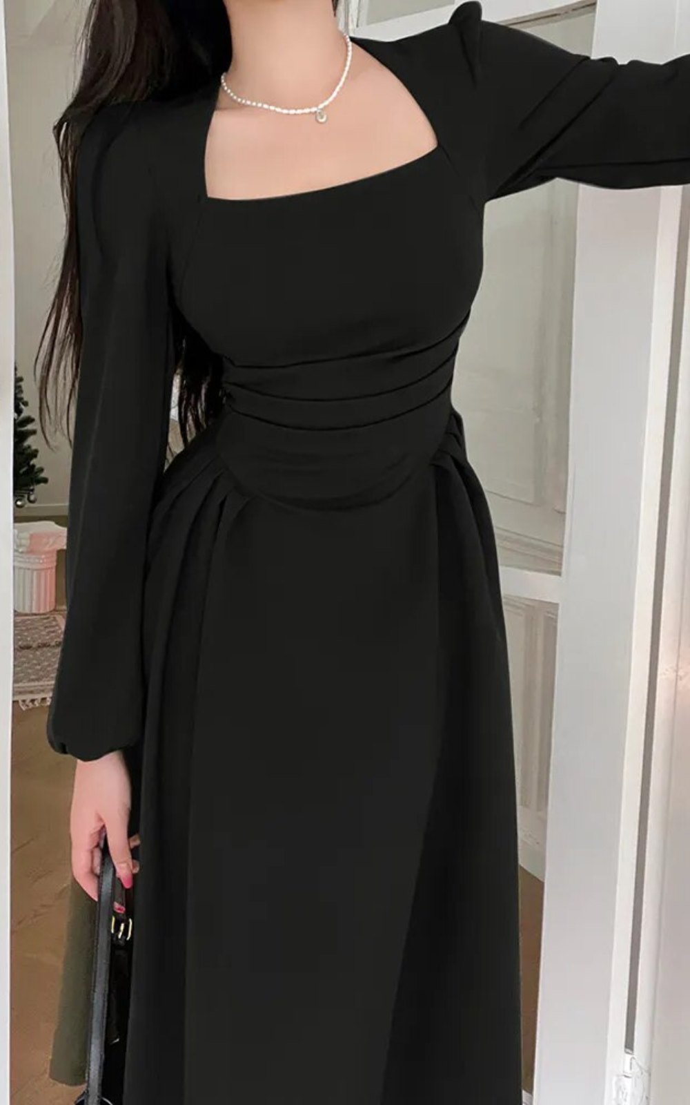 Robe Corset Manche Longue