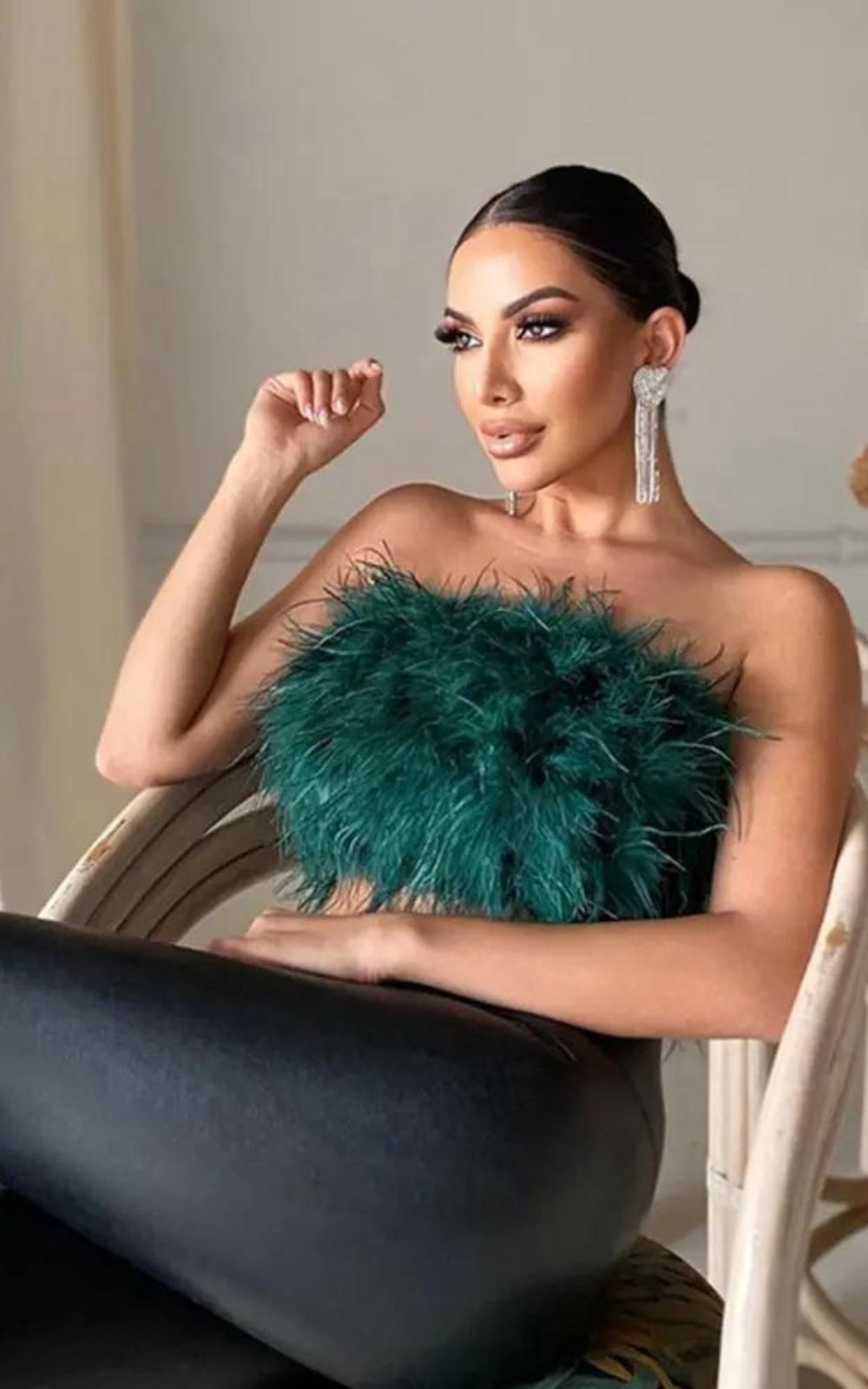 Corset Vert Plume