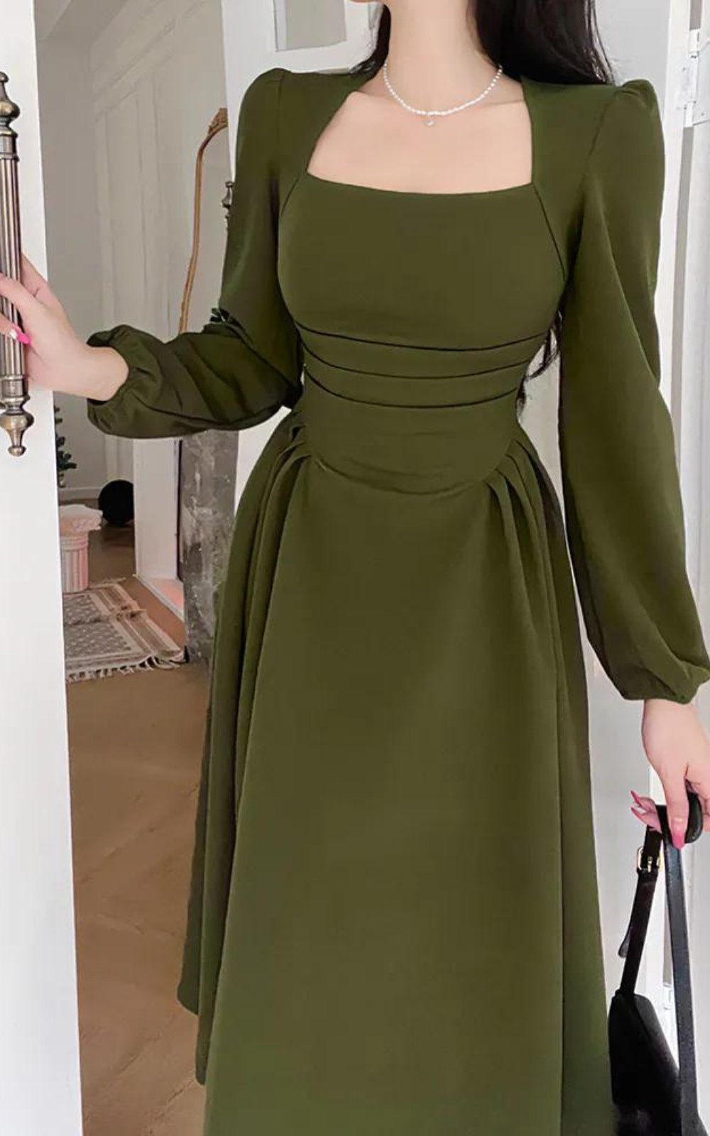 Robe Corset Manche Longue