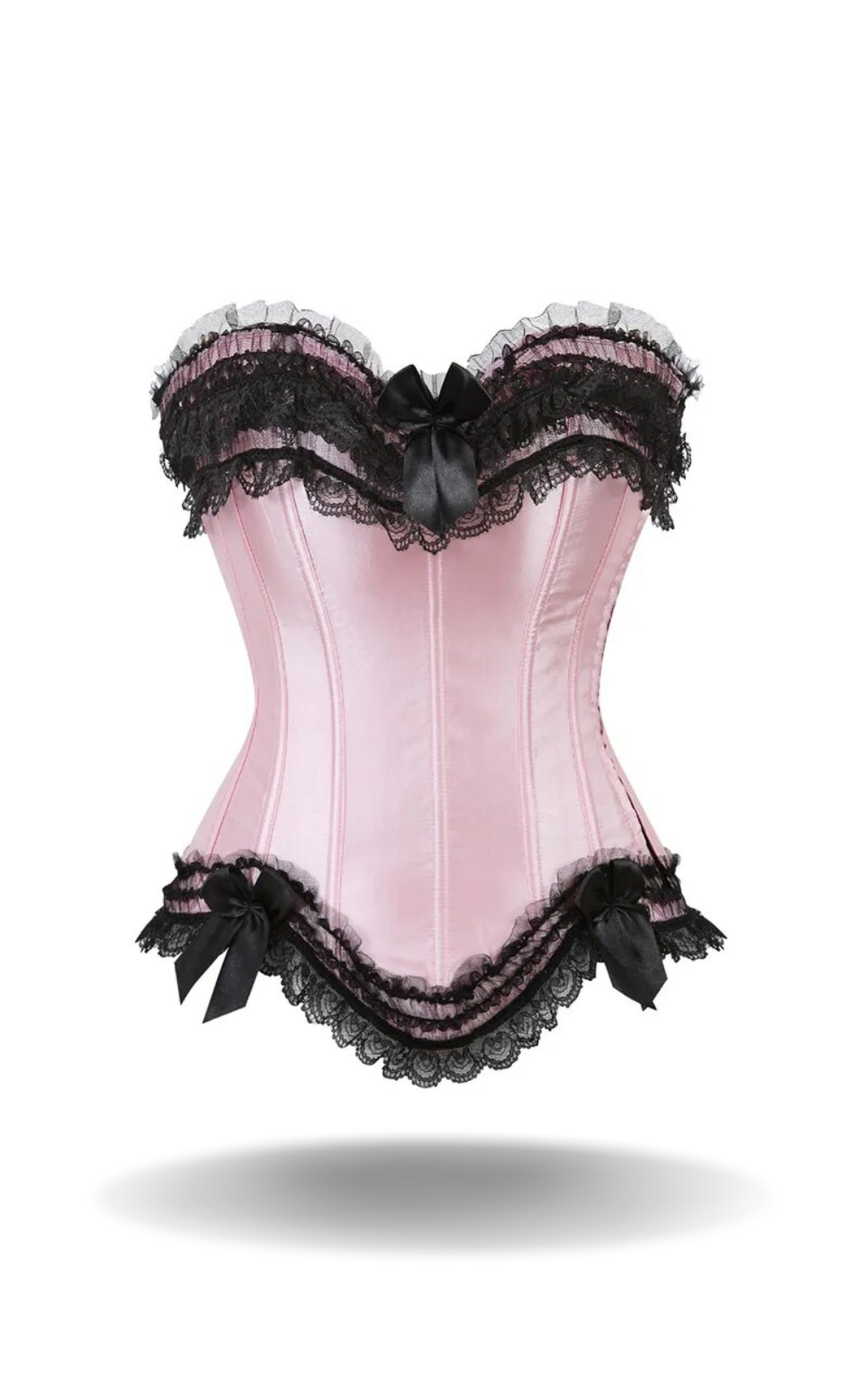 Satin Corset à Nœud Papillon