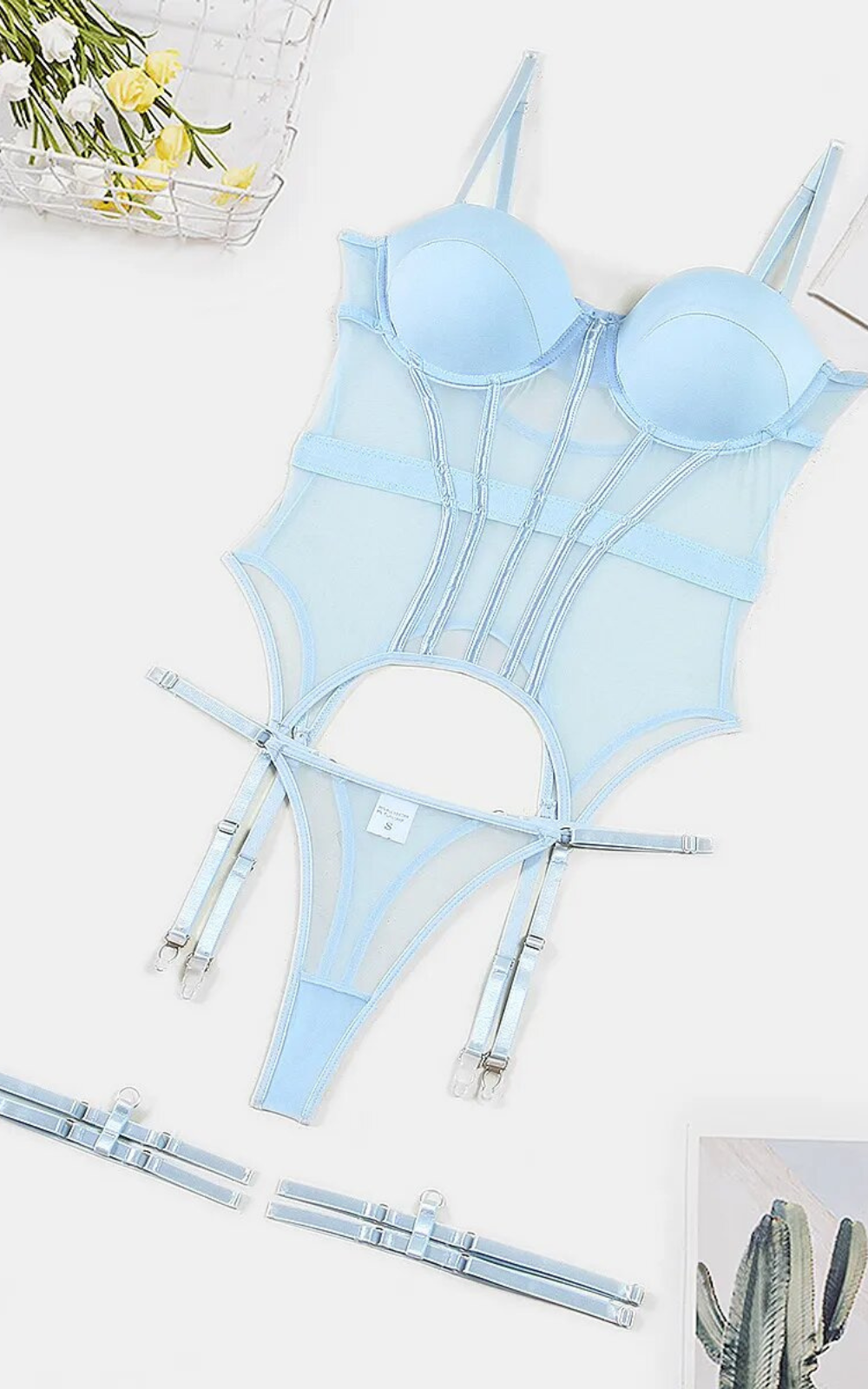 Corset Bleu Ciel Lingerie