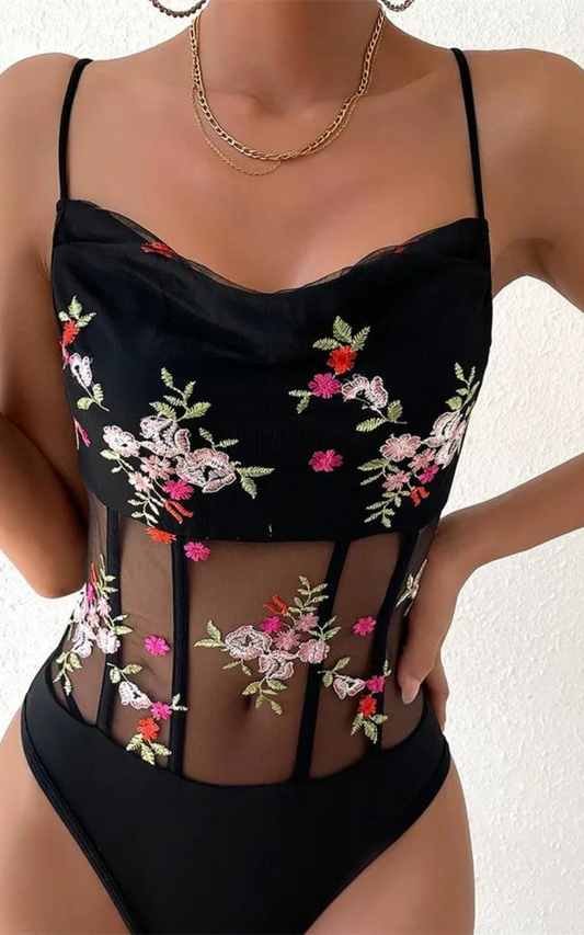 Corset Sexy Fleuri