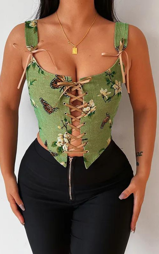 Corset Fleuri Vintage