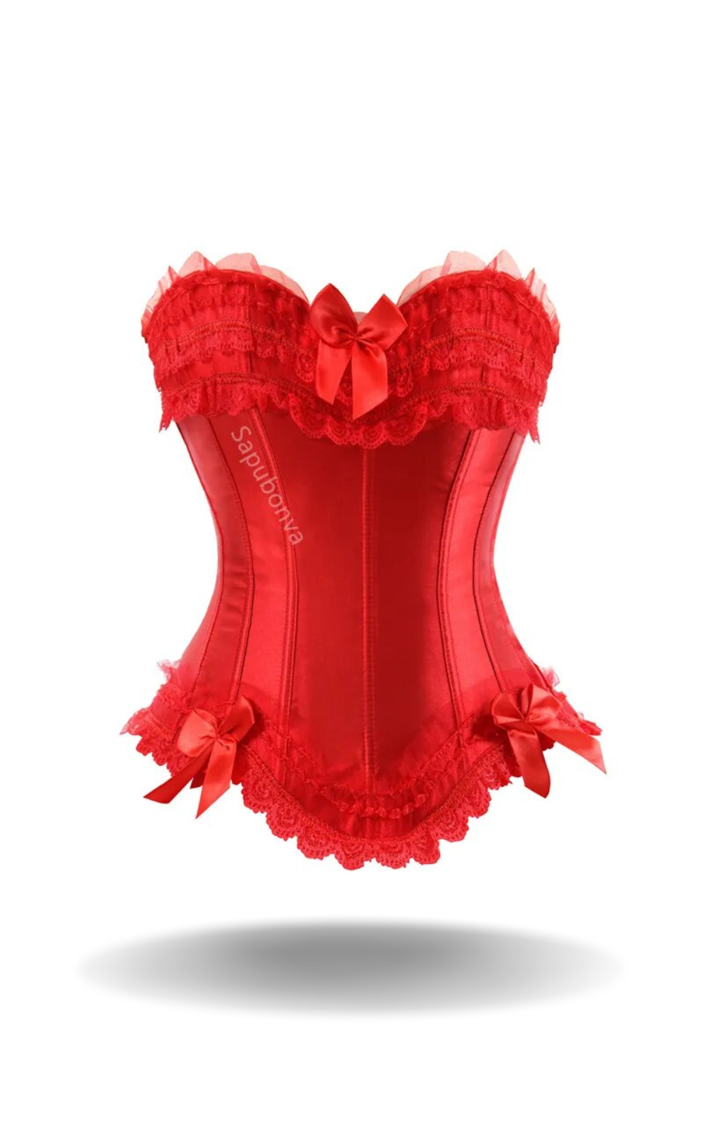 Satin Corset à Nœud Papillon