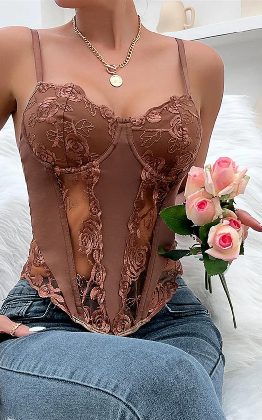 Corset Marron Top