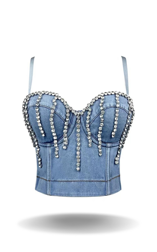 Corset en Jean Strass