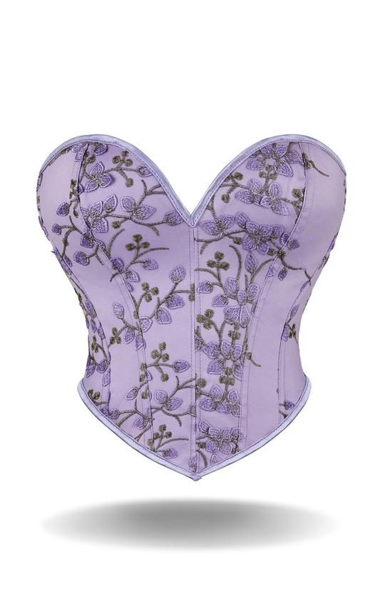 Bustier Corset Violet Satin