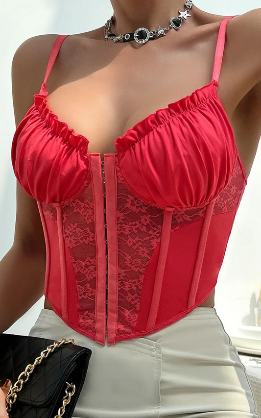 Corset Rouge Femme