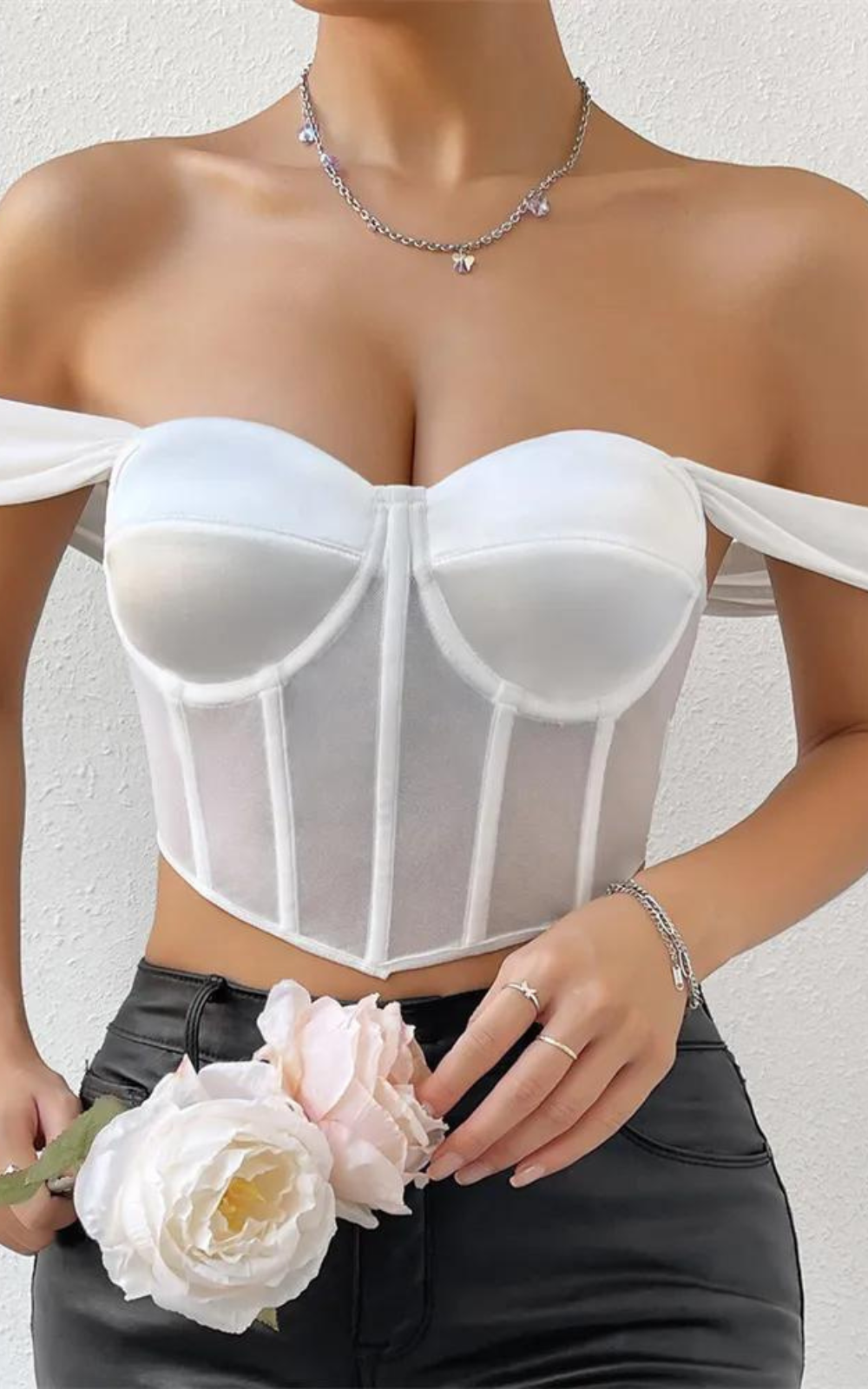 Corset Blanc avec Manches