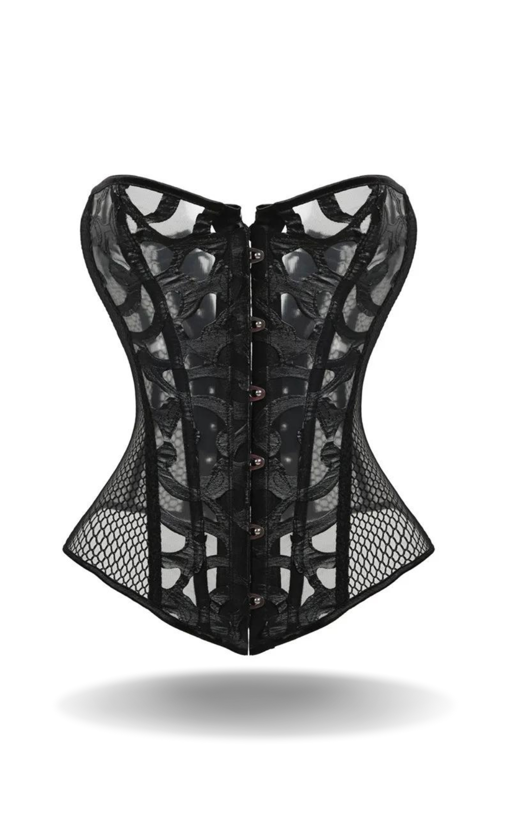 Corset Transparent à Motif