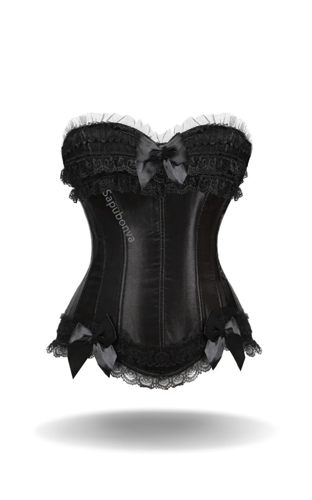 Satin Corset à Nœud Papillon