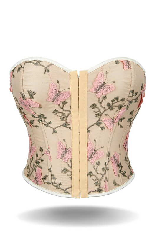 Corset Doré Fleuri