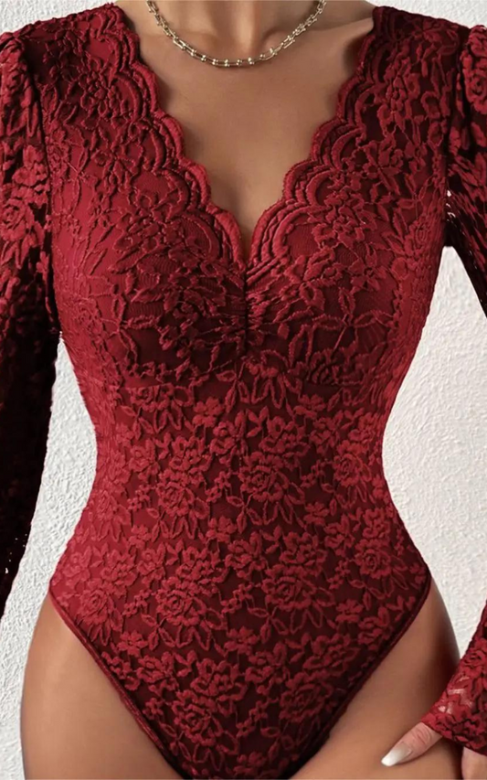 Corset Rouge Bordeaux