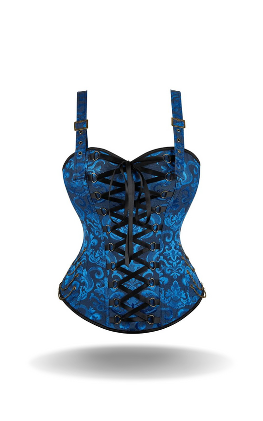 Corset Bleu avec Bretelles