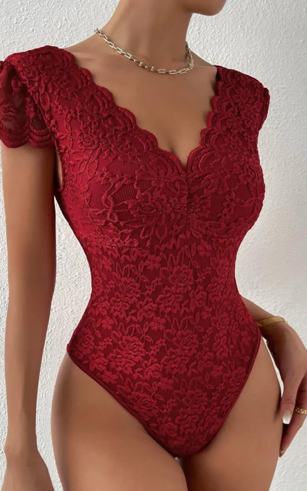 Corset Dentelle Rouge