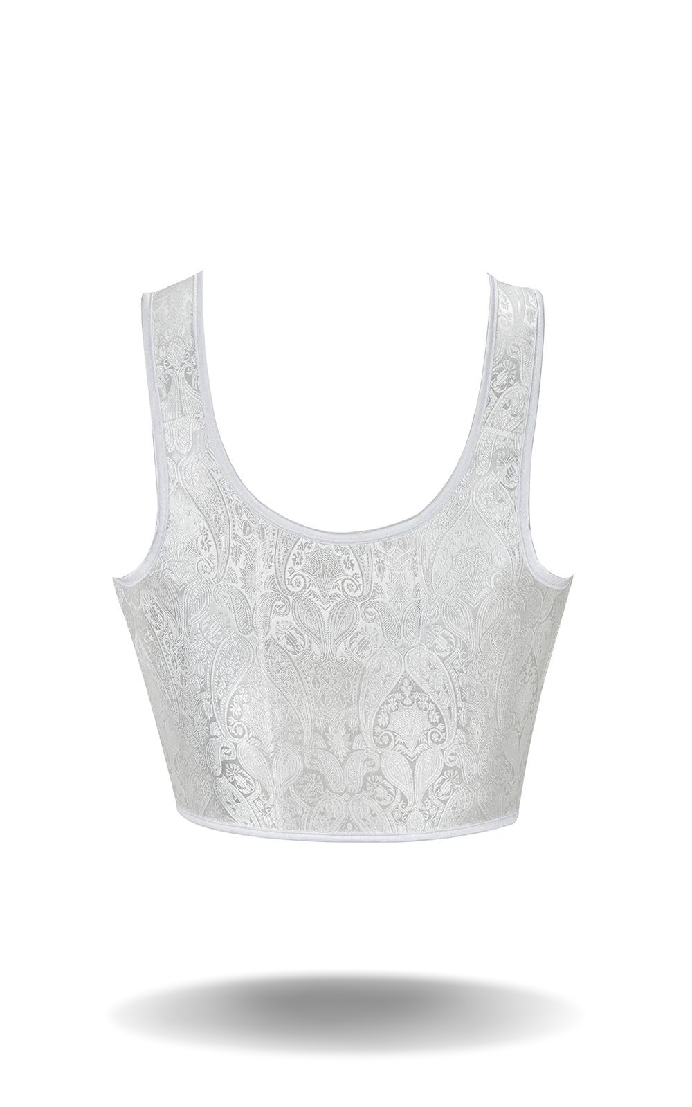 Corset Blanc à Lacets Style Bustier