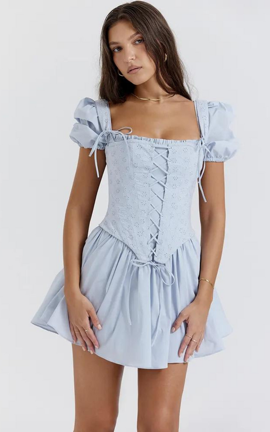 Corset Bleu pour l'Été