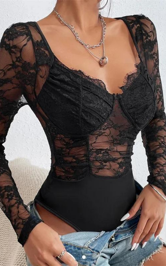 Corset Dentelle Noir