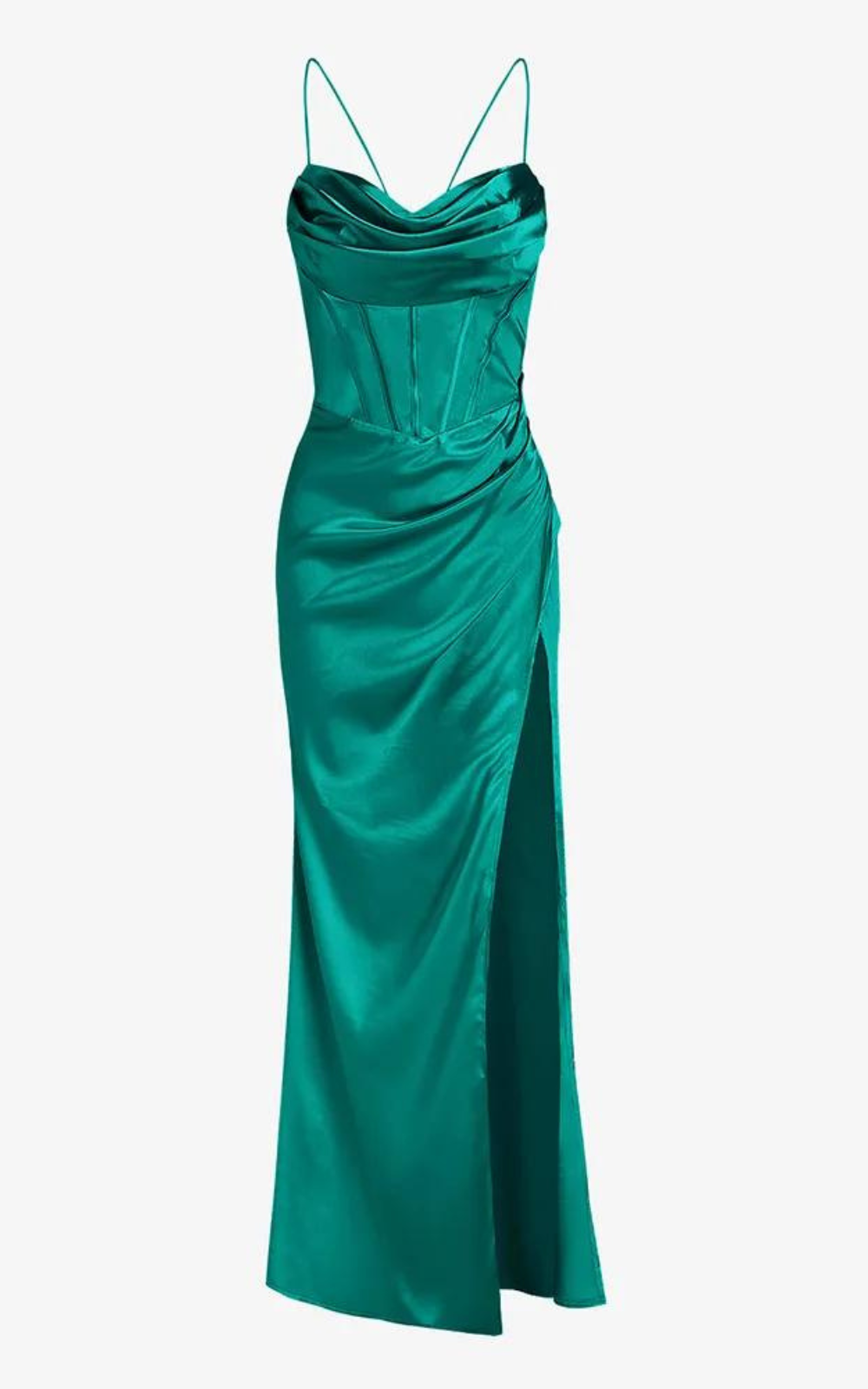 Corset Vert Robe Satin