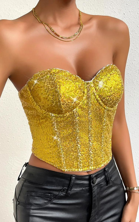 Corset Doré Strass