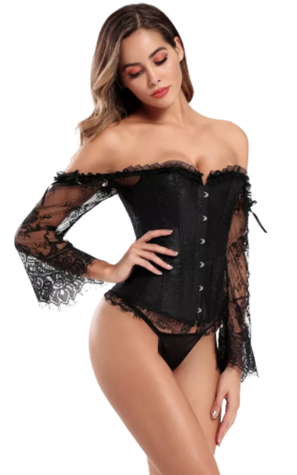 Corset Noir Gothique Manches