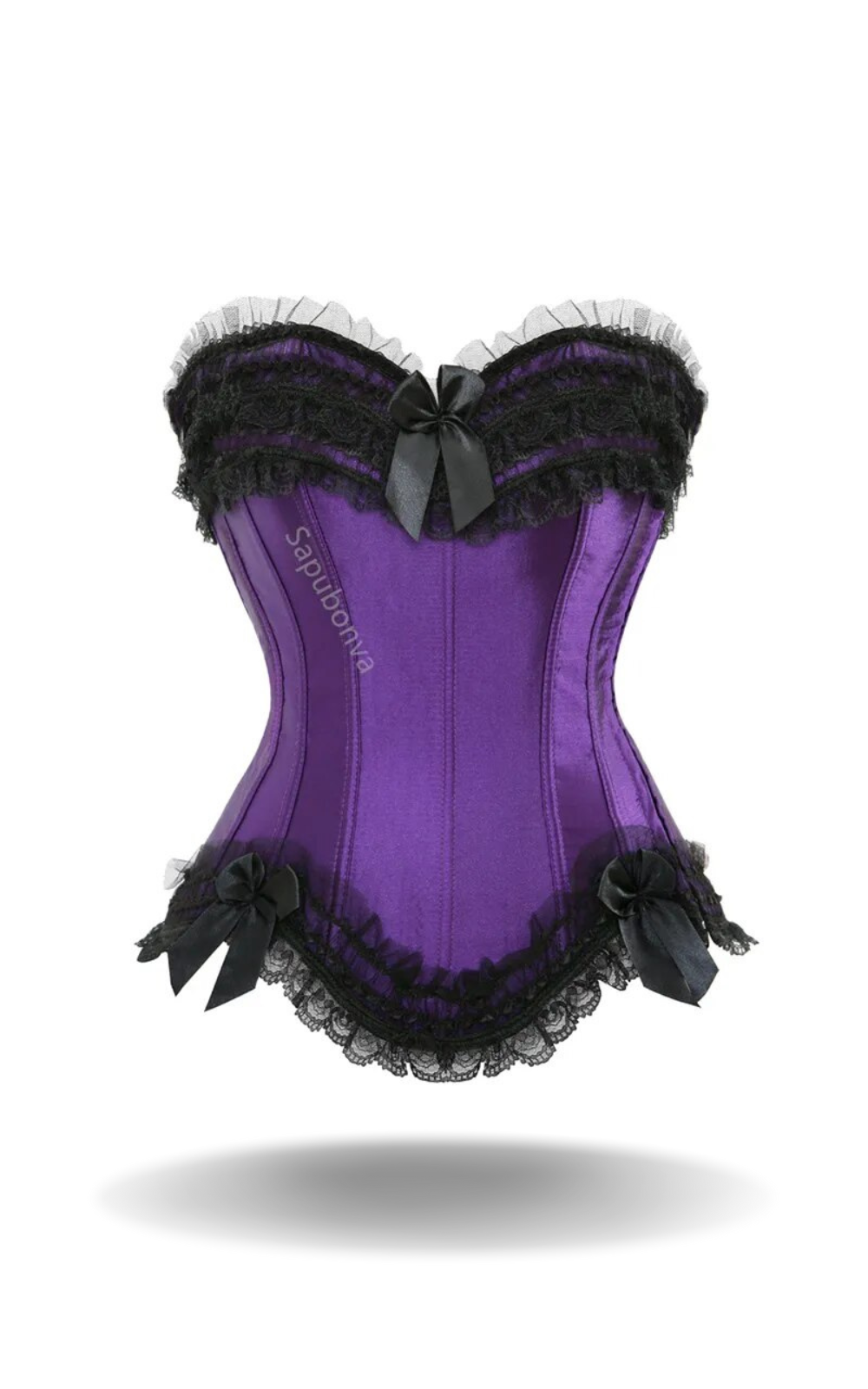 Satin Corset à Nœud Papillon