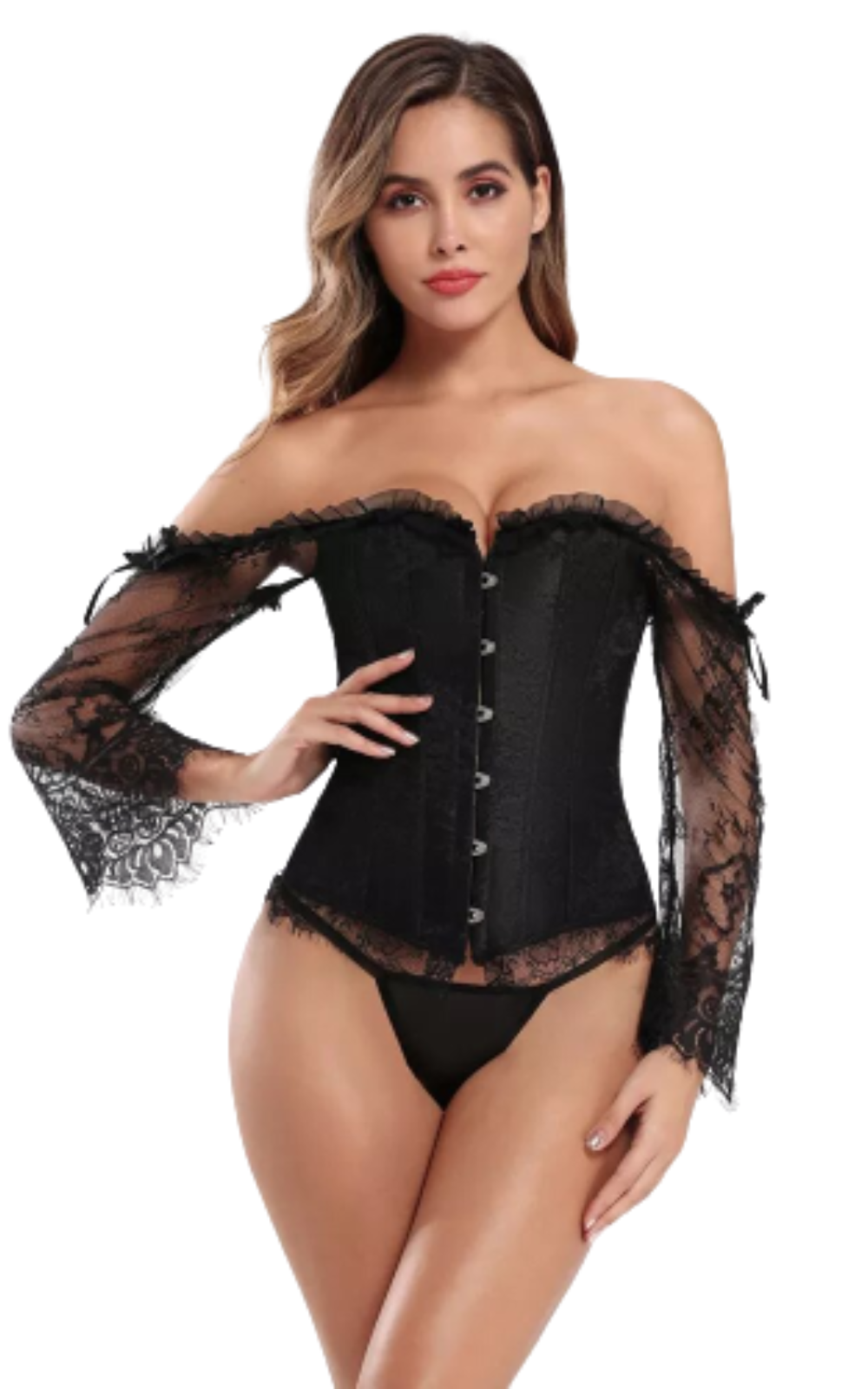 Corset Noir Gothique Manches