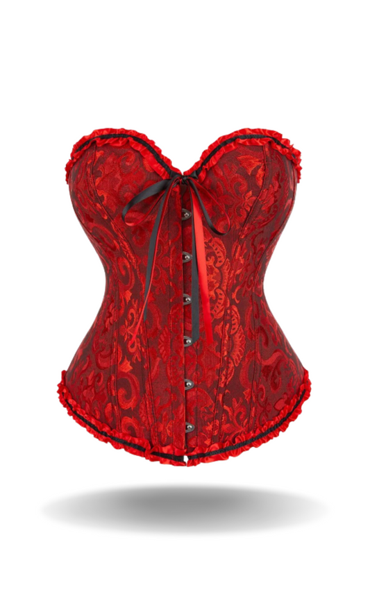 Corset Pirate Rouge à Dentelle