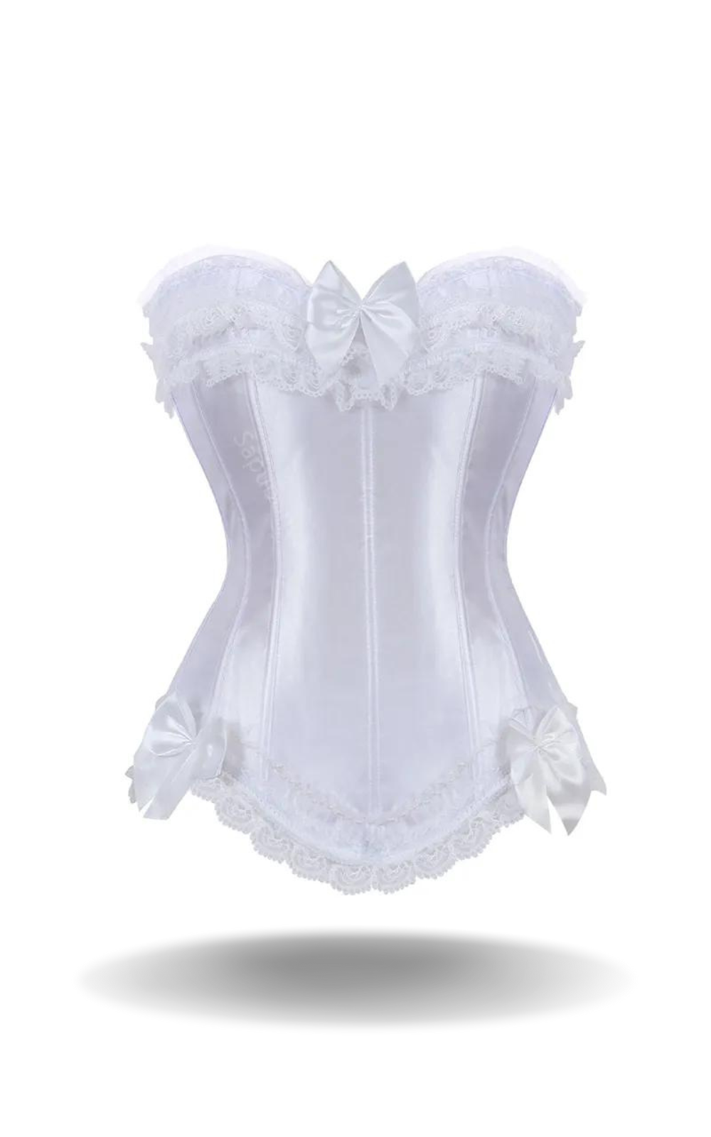 Satin Corset à Nœud Papillon