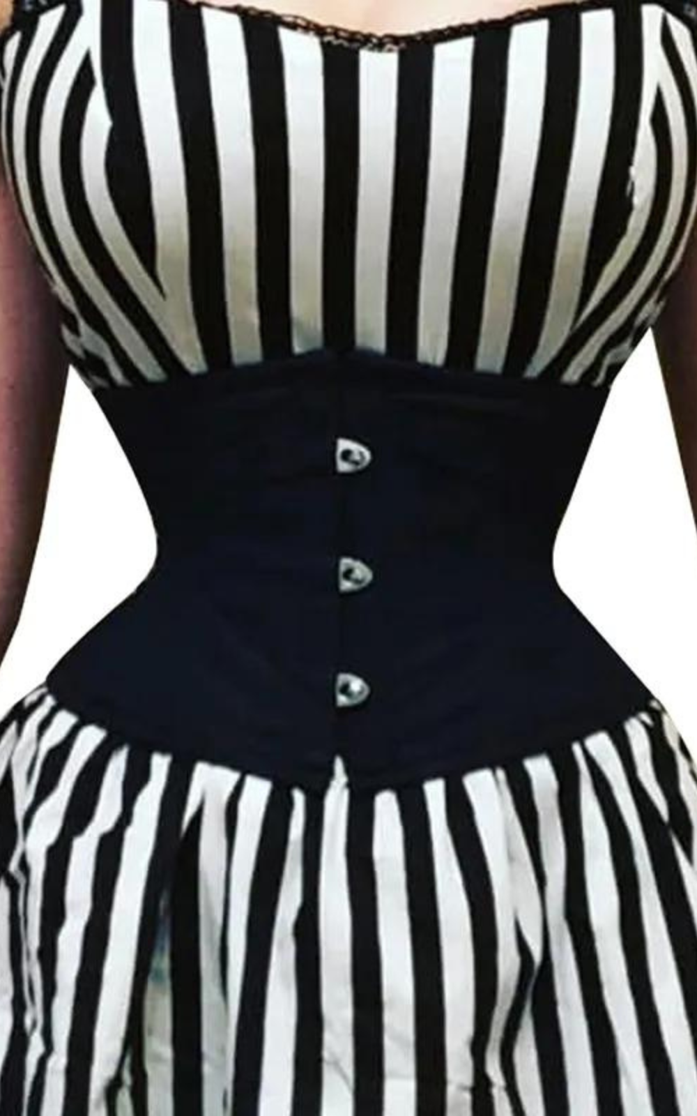 Corset Noir Ceinture en Satin